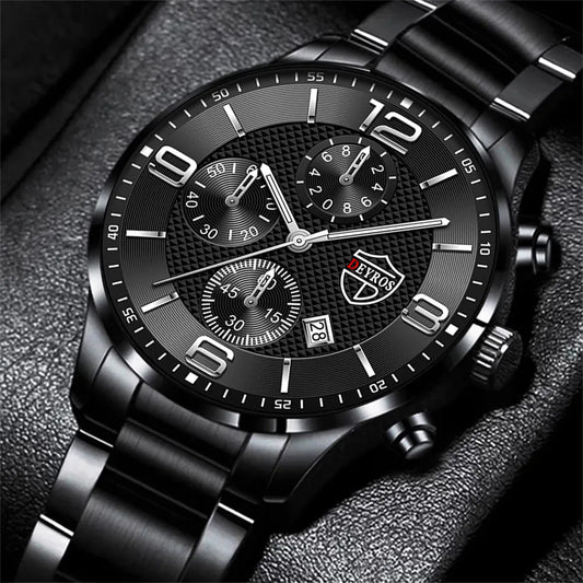 Stainless Steel Quartz Luxury Wrist Watch
