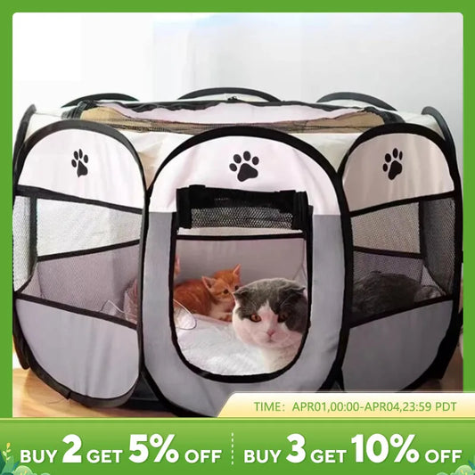 Octagonal Fence Puppy Shelter