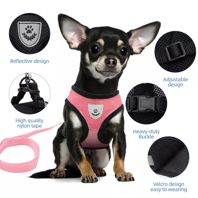 Adjustable Mesh Dog Harness For Pets