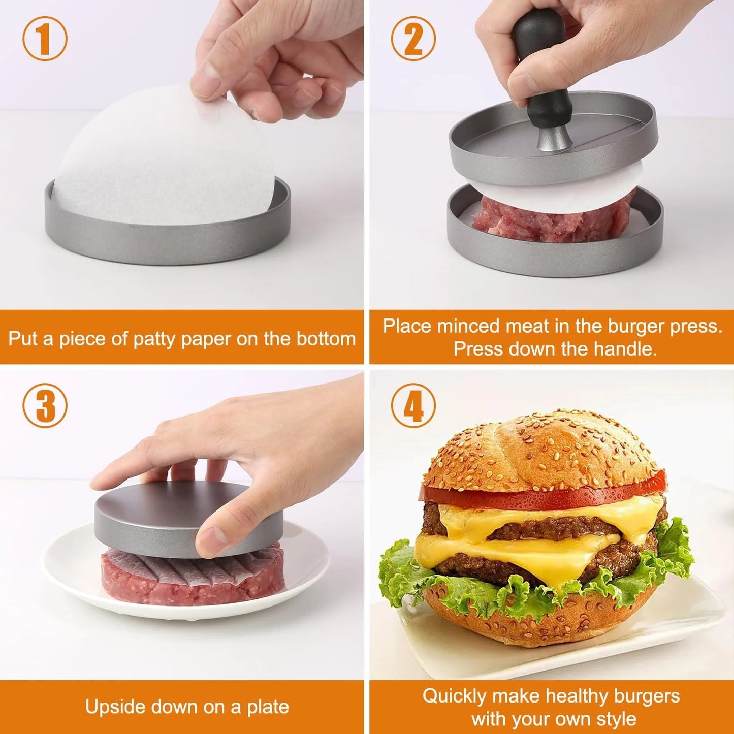Aluminum Hamburger Burger Maker for Kitchen BBQ Grill